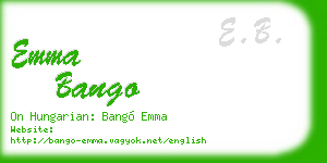 emma bango business card